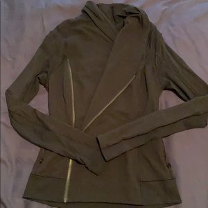 Double zipper black lulu sweatshirt